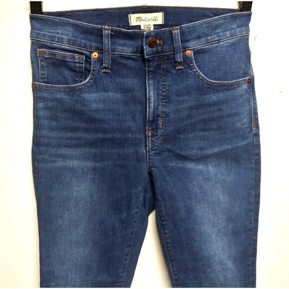 Madewell Jeans 9" Mid Rise Skinny Crop Sz 27 Medium Wash Denim Blue Jeans EUC - Picture 4 of 11